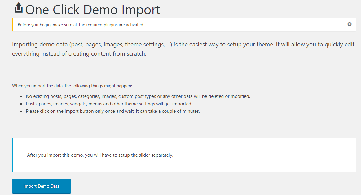 Demo Import